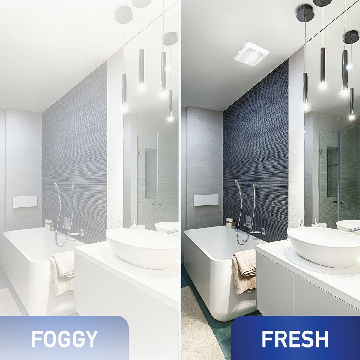 Panasonic Whisper Choice 80/110 CFM 0.3/0.4 Sones 120V Auto Bath Exhaust Fan with LED Light Image 7