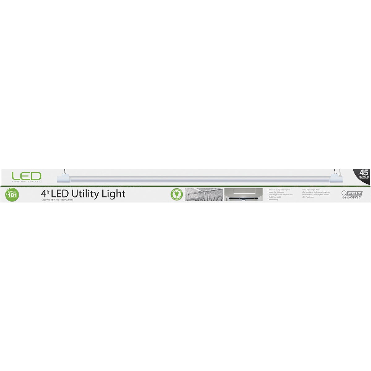 Feit Electric 4 Ft. Single-LED Shop Light Fixture