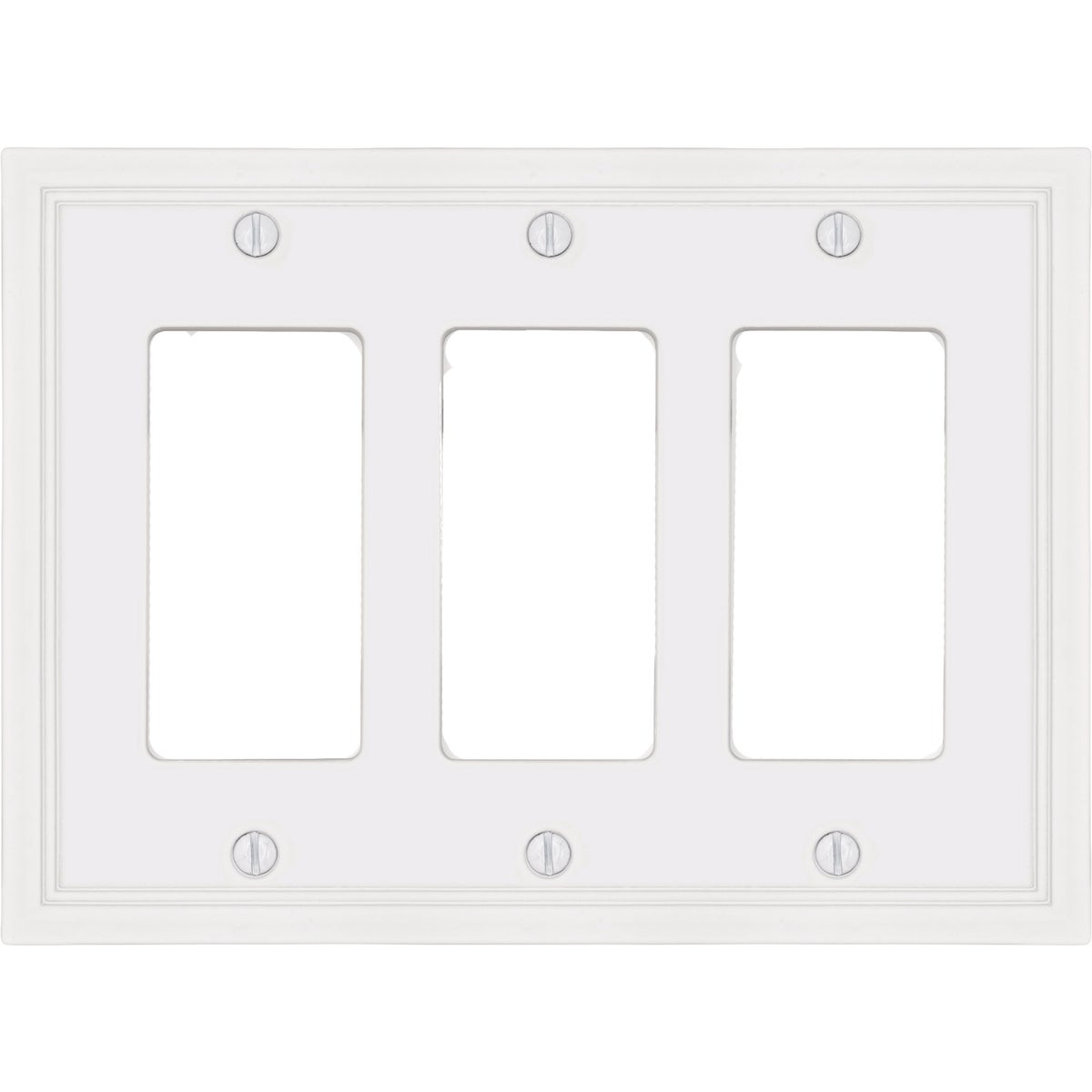Amerelle Fairbanks 2-Gang White Insulated Bamboo Wall Plate Image 1