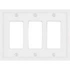 Amerelle Fairbanks 2-Gang White Insulated Bamboo Wall Plate Image 1