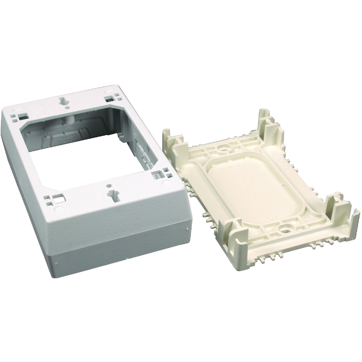 Wiremold CordMate White Plastic 1-3/8 In. Outlet Box Image 1