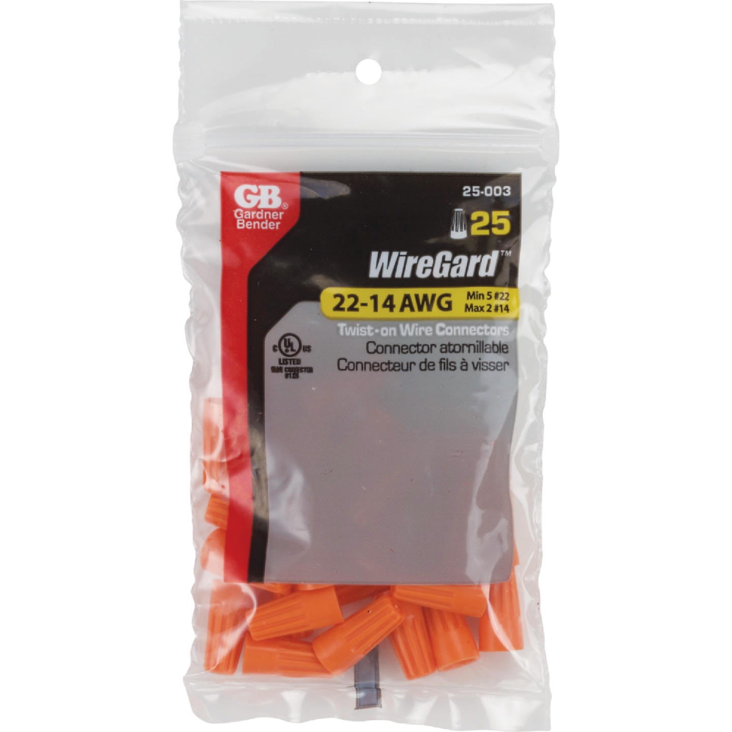Gardner Bender WingGard Small Orange 22 AWG to 14 AWG Wire Connector (25-Pack) Image 2