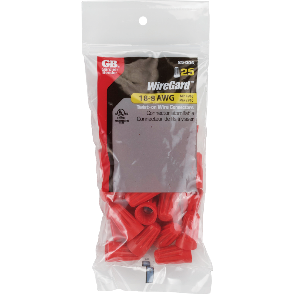Gardner Bender WingGard Large Red 18 AWG to 10 AWG Wire Connector (25-Pack) Image 2