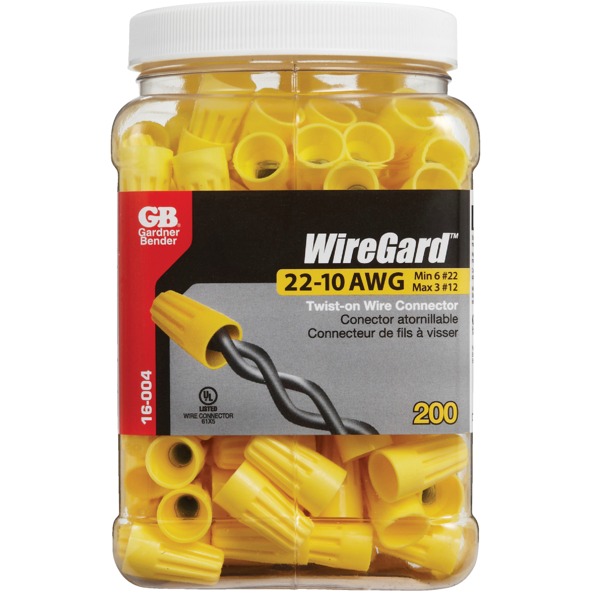 Gardner Bender WingGard Medium Yellow 18 AWG to 10 AWG Wire Connector (200-Pack) Image 2