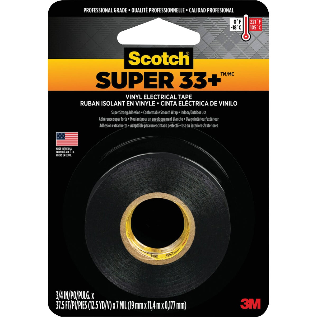 Scotch Super 33+ 3/4 In. x 12.5 Yd. Vinyl Electrical Tape