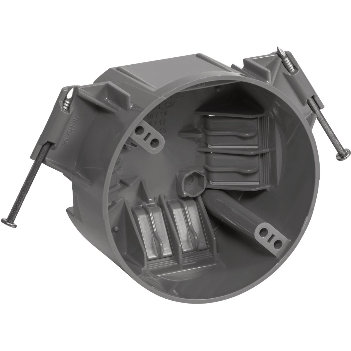 Gardner Bender 50 Lb. Rating PVC New Work 20 Cu. In. Ceiling Box