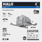 Halo Air-Tite 4 In. New Construction IC/Non-IC Rated Recessed Light Fixture with Adjustable Socket Bracket Image 2