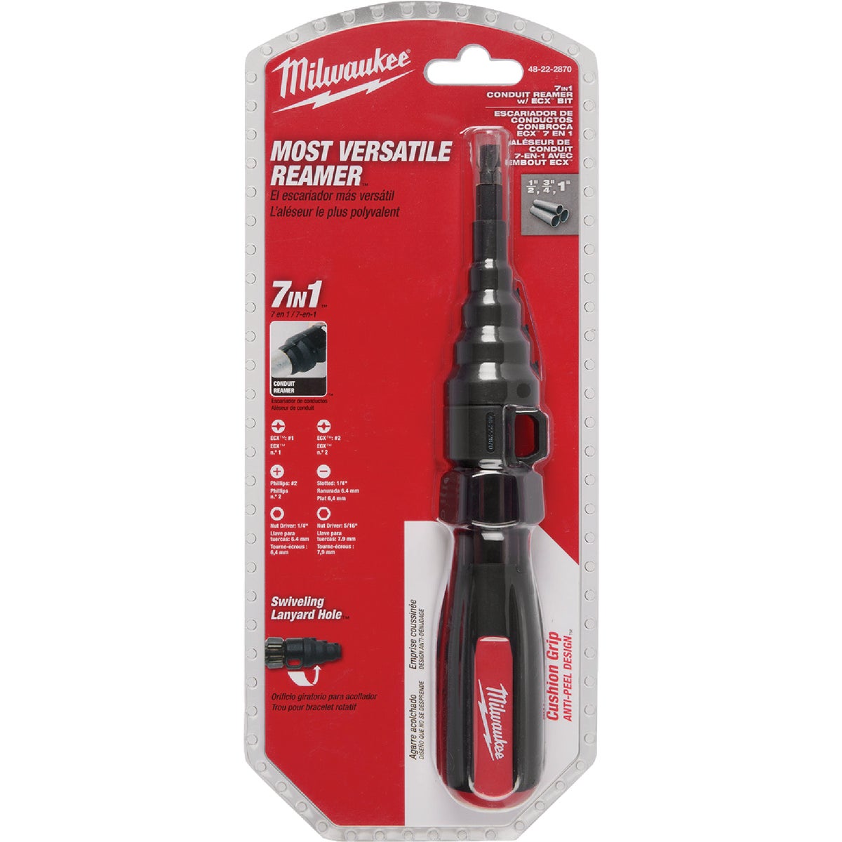Milwaukee 7-In-1 Conduit Reamer with ECX Bit Image 6