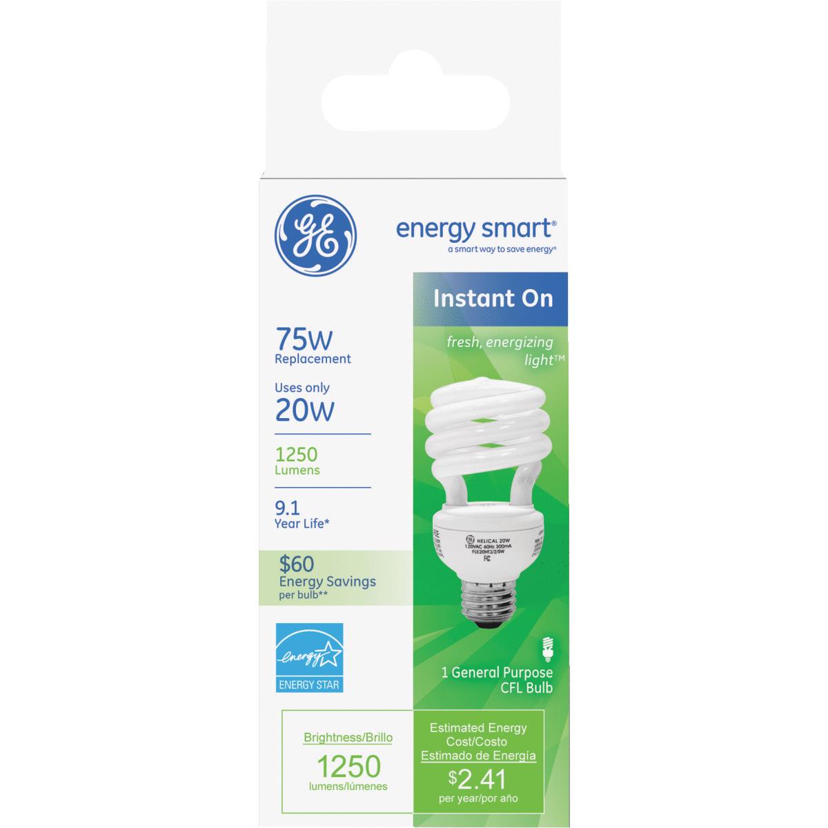 20W WW MED CFL BULB