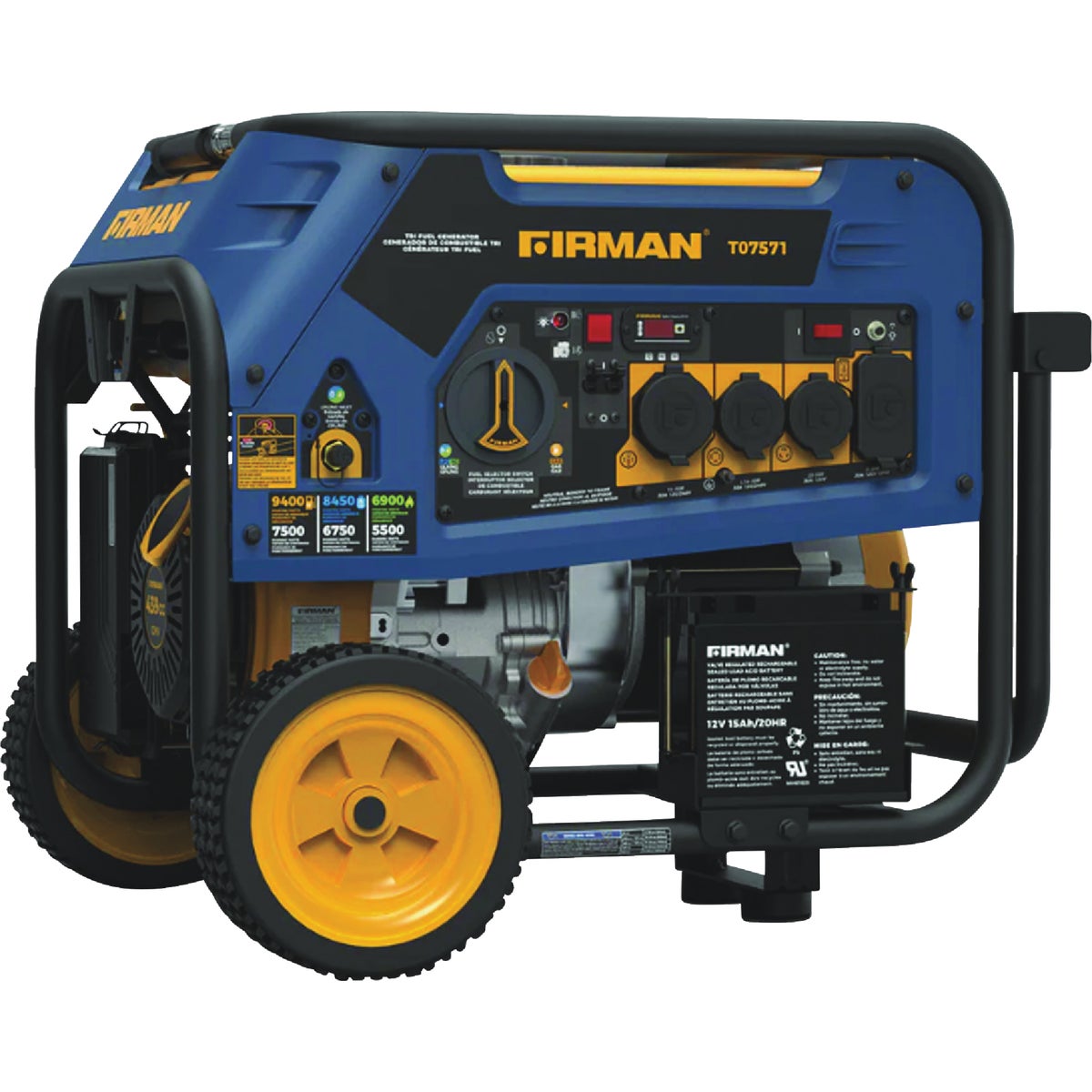 Firman 7500W Tri Fuel Electric Start Portable Generator