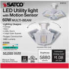 Satco Nuvo 175W HID Equivalent Corn Cob Medium Base Multi-Beam LED High-Intensity Replacement Light Bulb with Motion Sensor Image 2