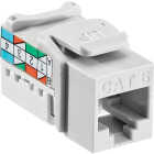 Leviton White 8-Conductor Cat-6 Connector Jack Image 1