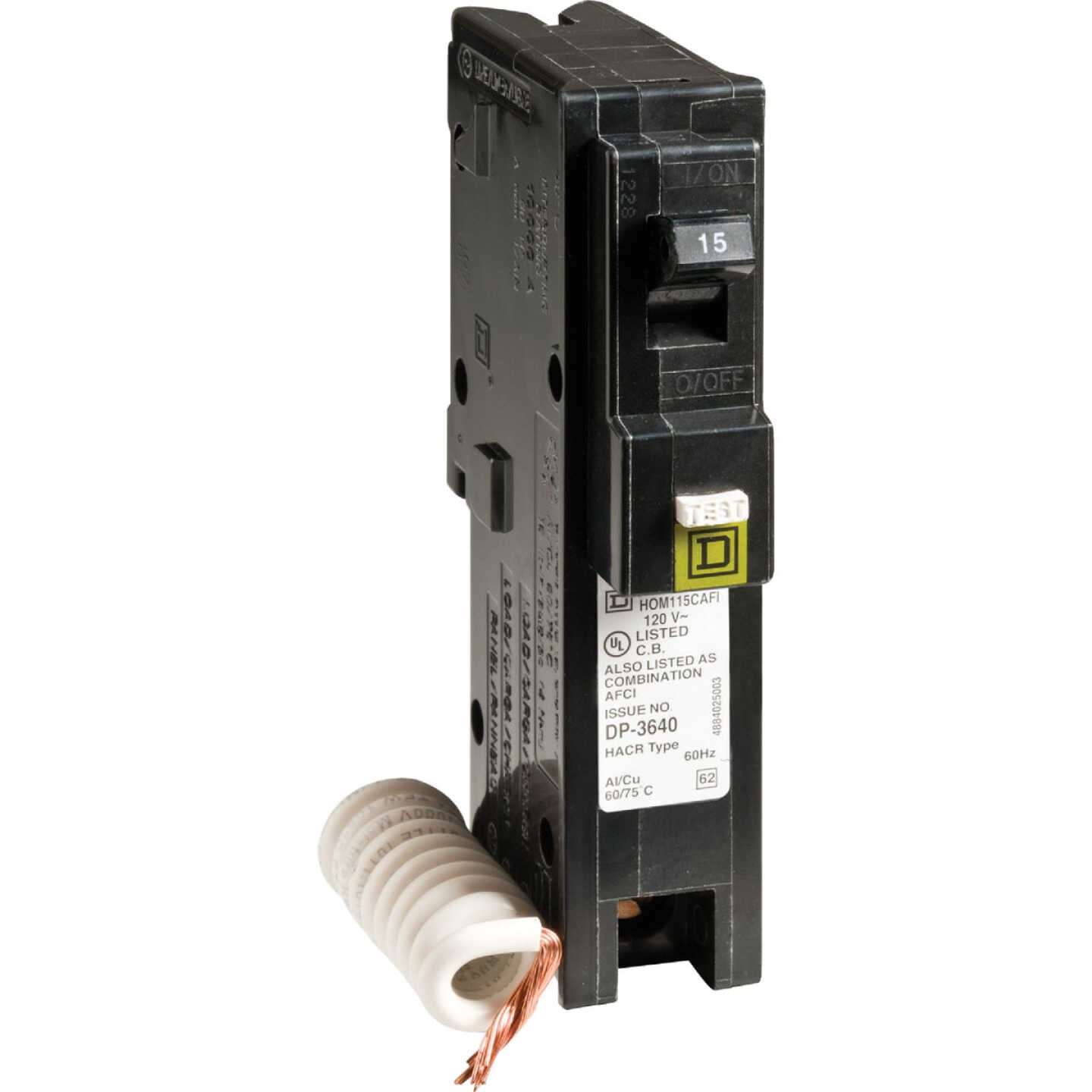 Square D Homeline 15A Single-Pole CAFCI Combination Arc Fault Breaker Image 1