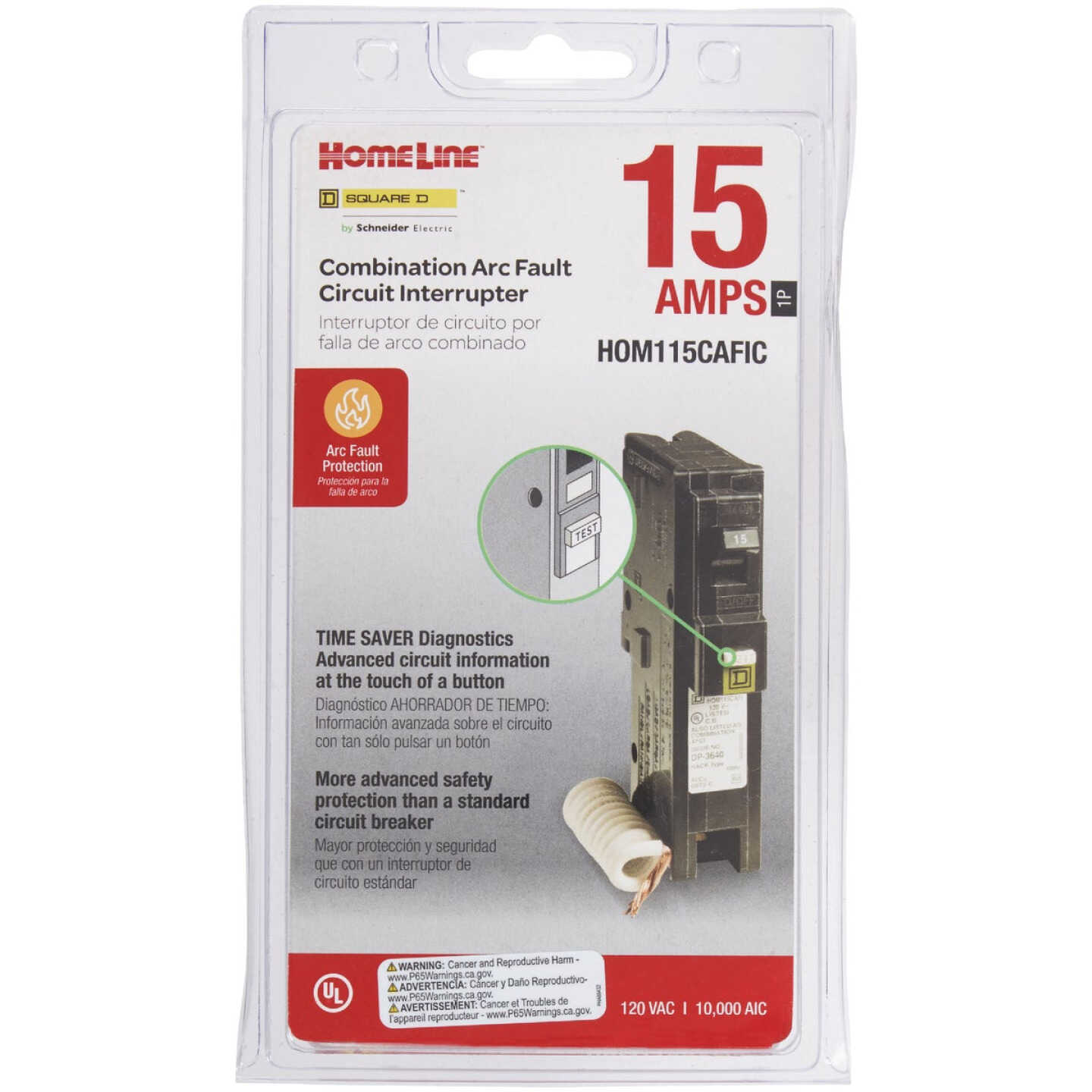 Square D Homeline 15A Single-Pole CAFCI Combination Arc Fault Breaker Image 3