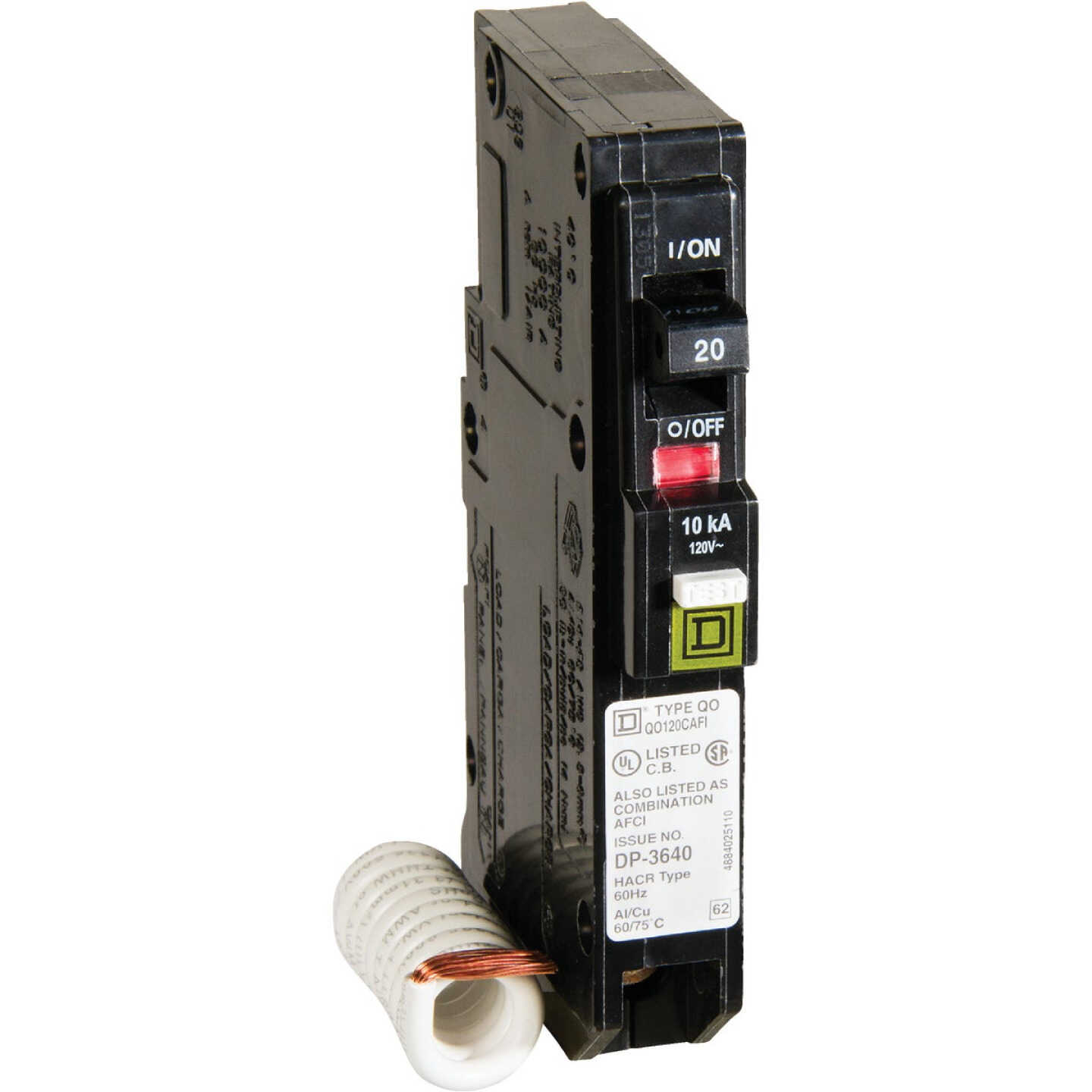 Square D QO 20A Single-Pole CAFCI Combination Arc Fault Breaker Image 1