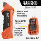Klein 90V to 120V Circuit Breaker Finder with Integrated GFCI Outlet Tester Image 2