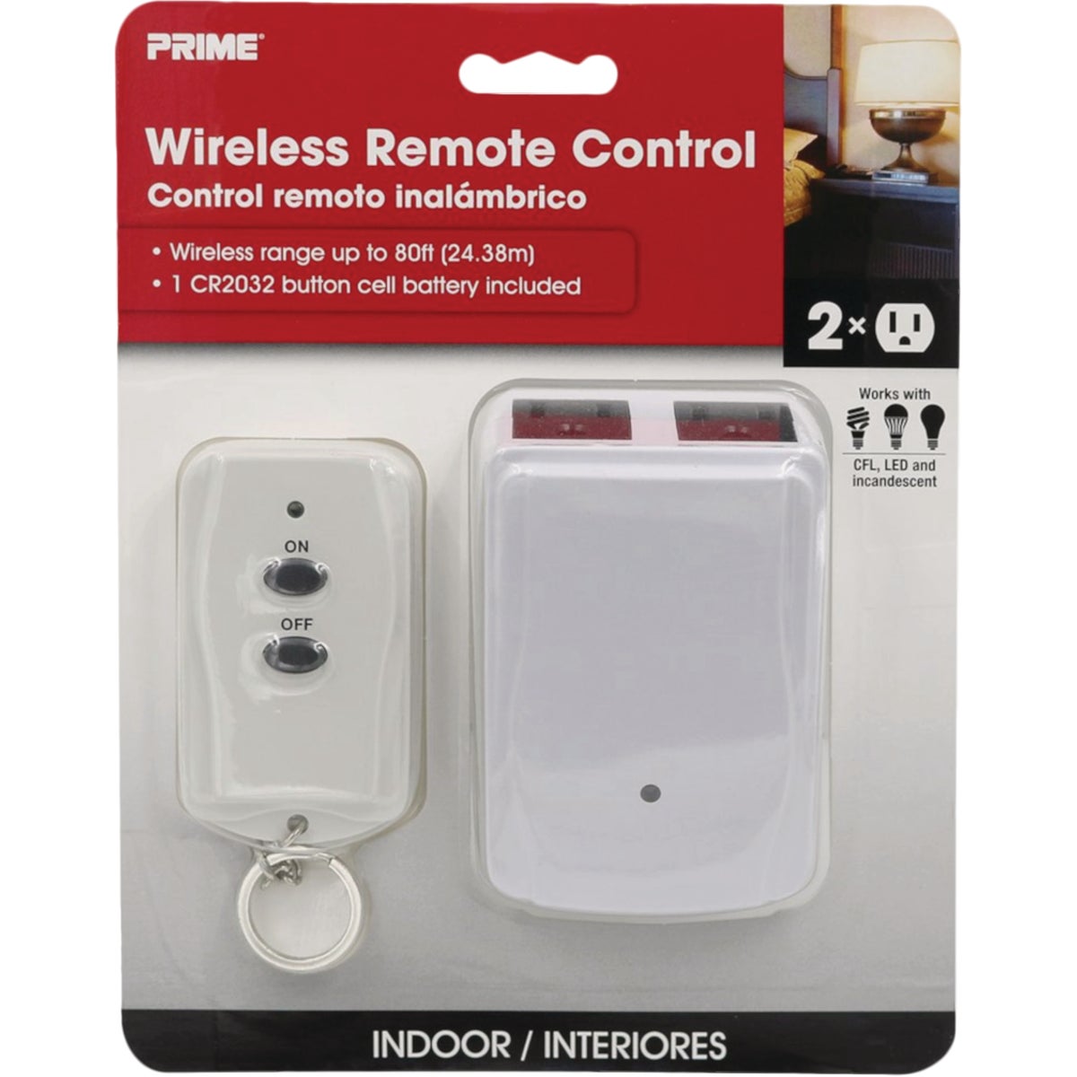 Prime 80 Ft. Range White Wireless with Remote Control Image 3
