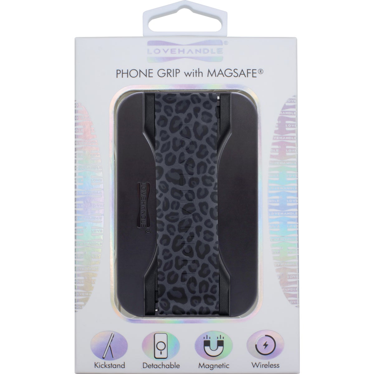 LoveHandle PRO for Magsafe Black Leopard Phone Grip Image 4