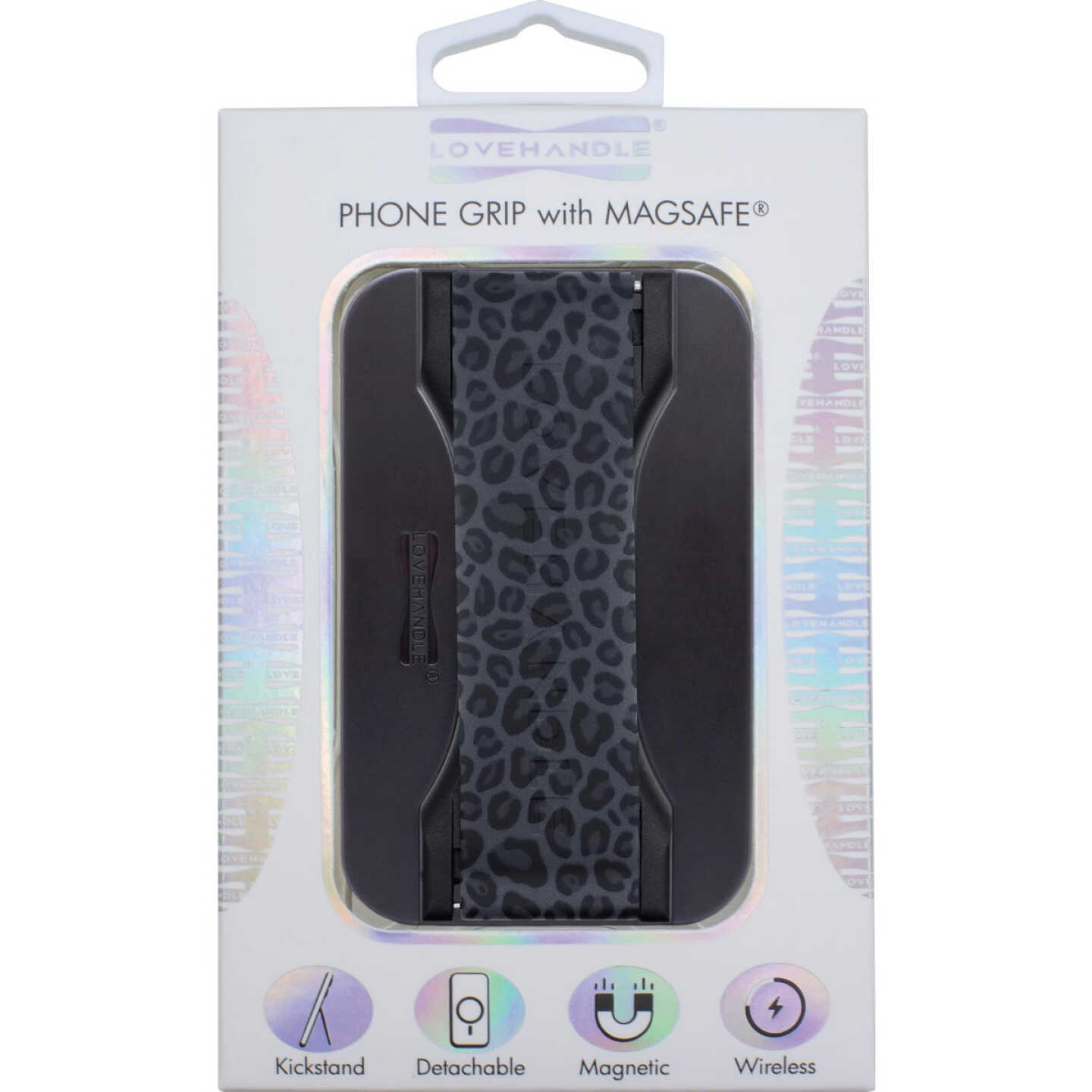 LoveHandle PRO for Magsafe Black Leopard Phone Grip Image 4