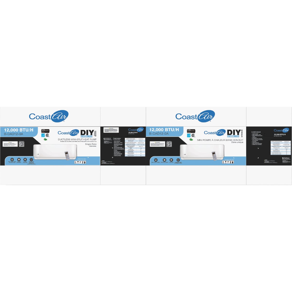 Coast Air 12,000 BTU 450 Sq. Ft. to 550 Sq. Ft. Coverage Area Mini-Split Room Air Conditioner & Heat Pump Image 2