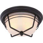 Westinghouse Bonneville 2-Light Weathered Bronze Exterior Flush Mount Fixture Image 1