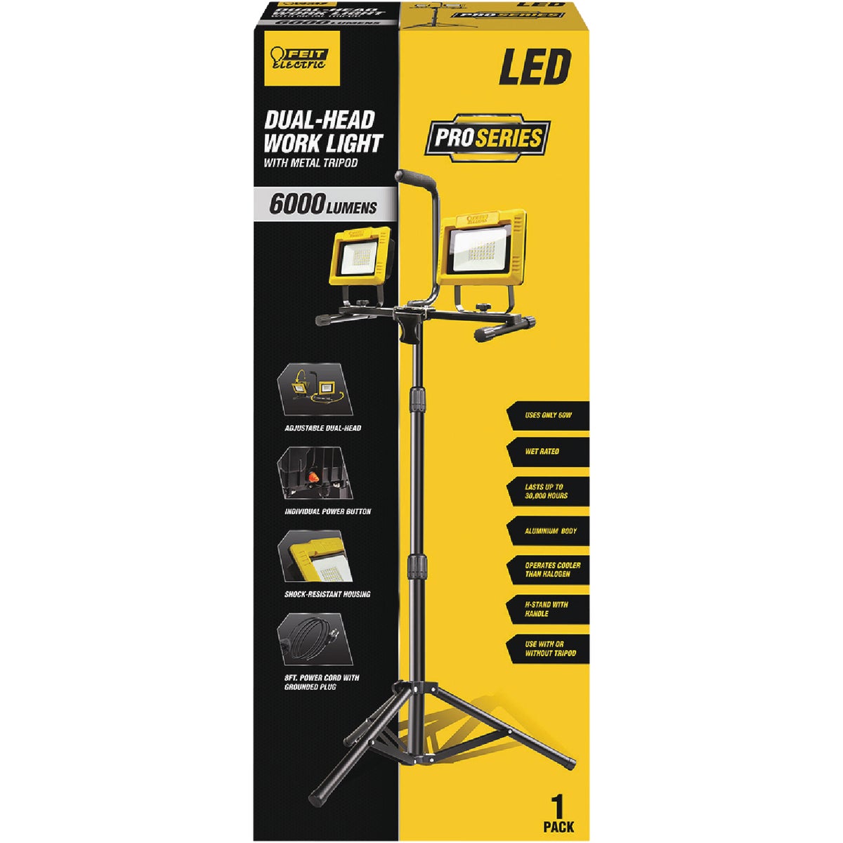 Feit Electric 6000 Lm. LED Tripod Stand-Up Work Light Image 2