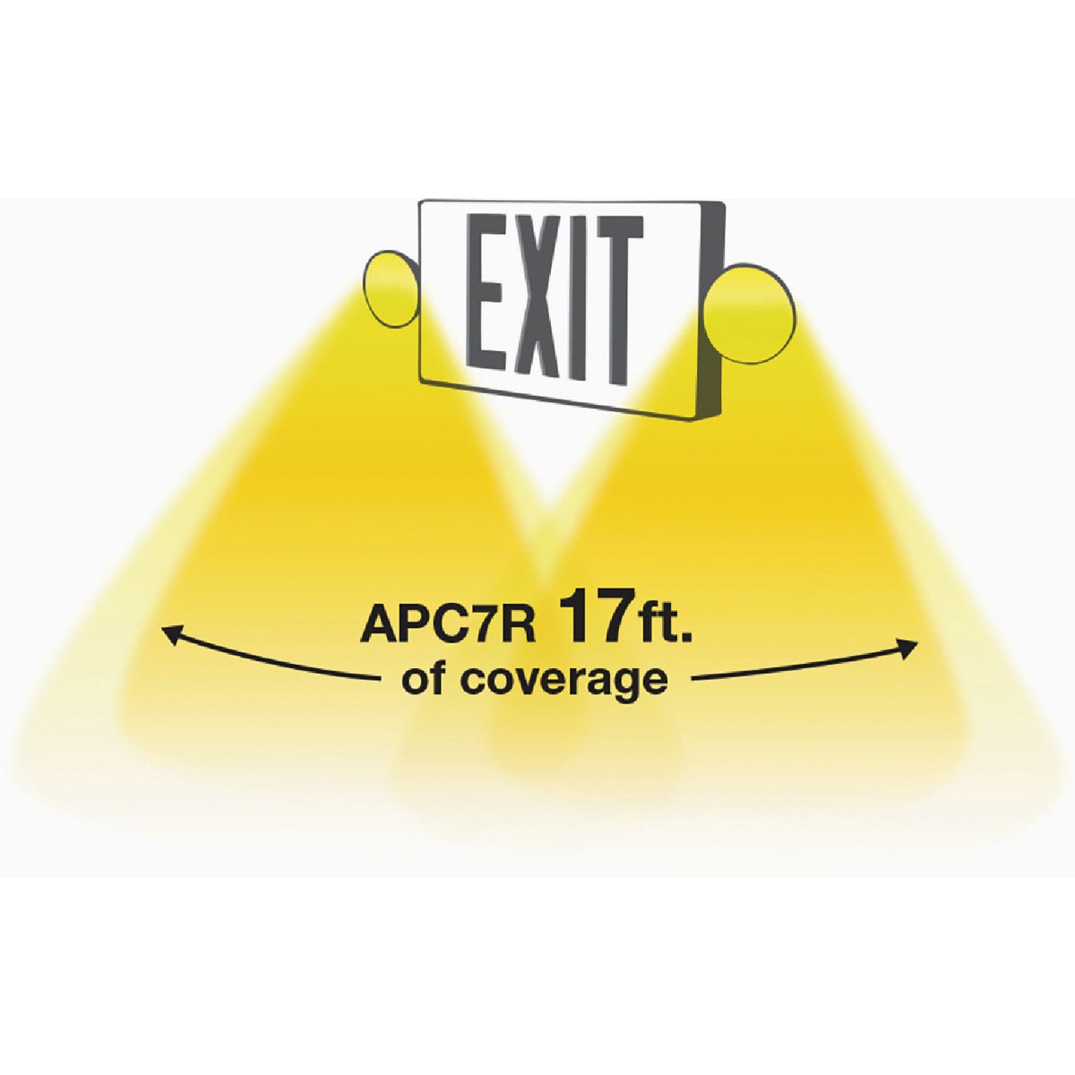 Sure-Lites LED Red Lettering Polycarbonate LED Emergency Light & Exit Sign Image 5