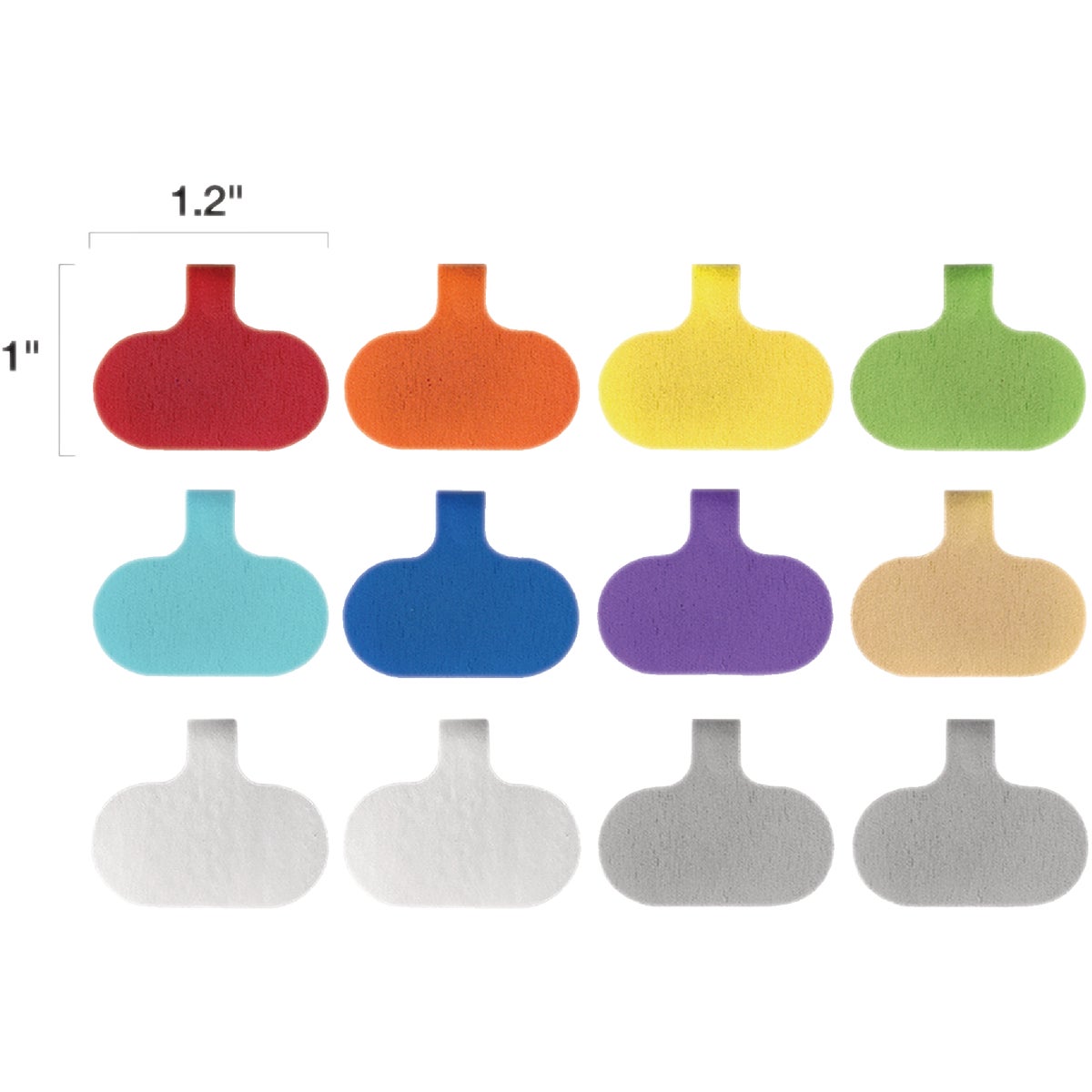 Wrap-It Storage Regular Multi-Color Cable Labels (12-Pack)