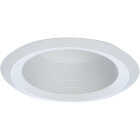 Halo 6 In. White Cone Baffle with Self-Flange Recessed Light Fixture Trim Image 1