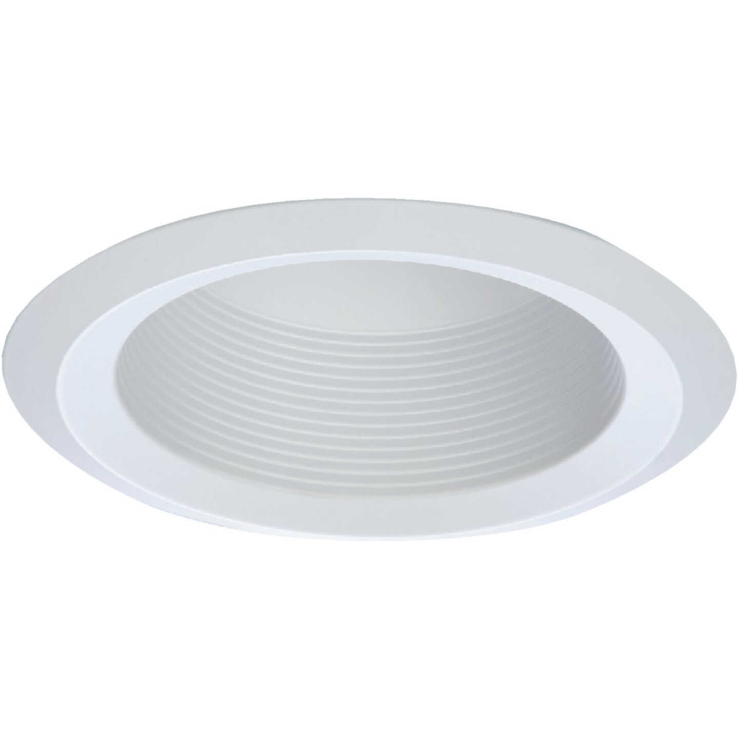 Halo 6 In. White Cone Baffle with Self-Flange Recessed Light Fixture Trim Image 1