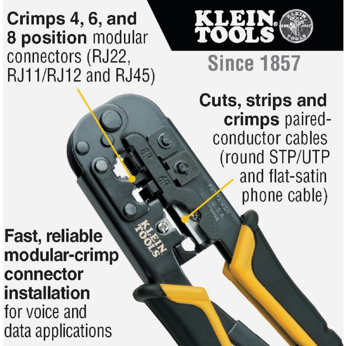 Klein Twisted Pair Modular Cable Connector Kit (10-Piece) Image 3