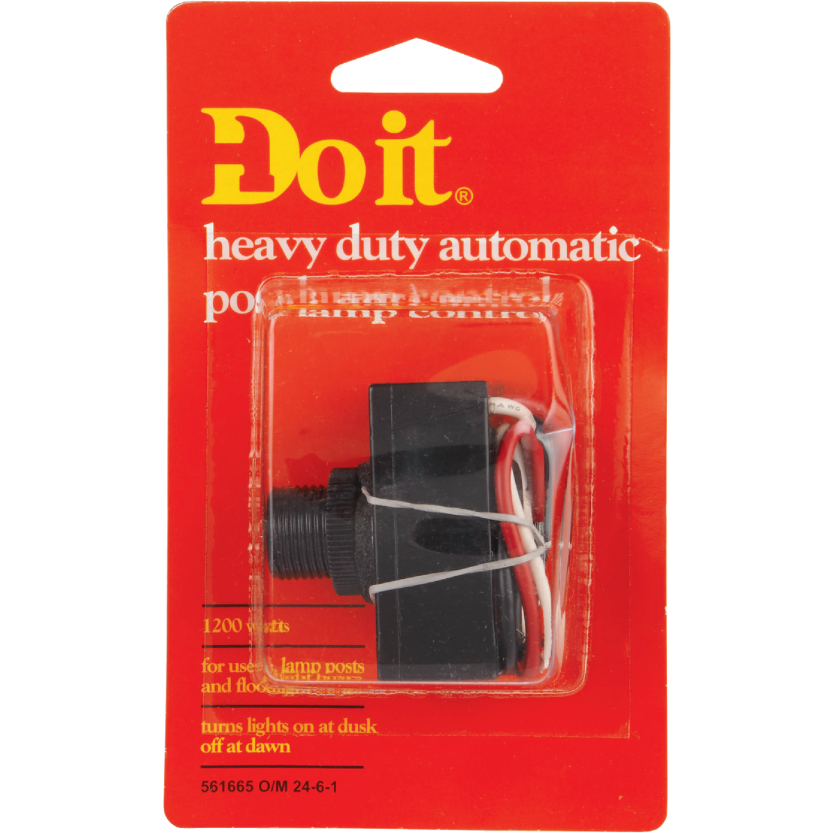 Do it Hard Wire Black Heavy-Duty Post & Box Photocell Lamp Control Image 2