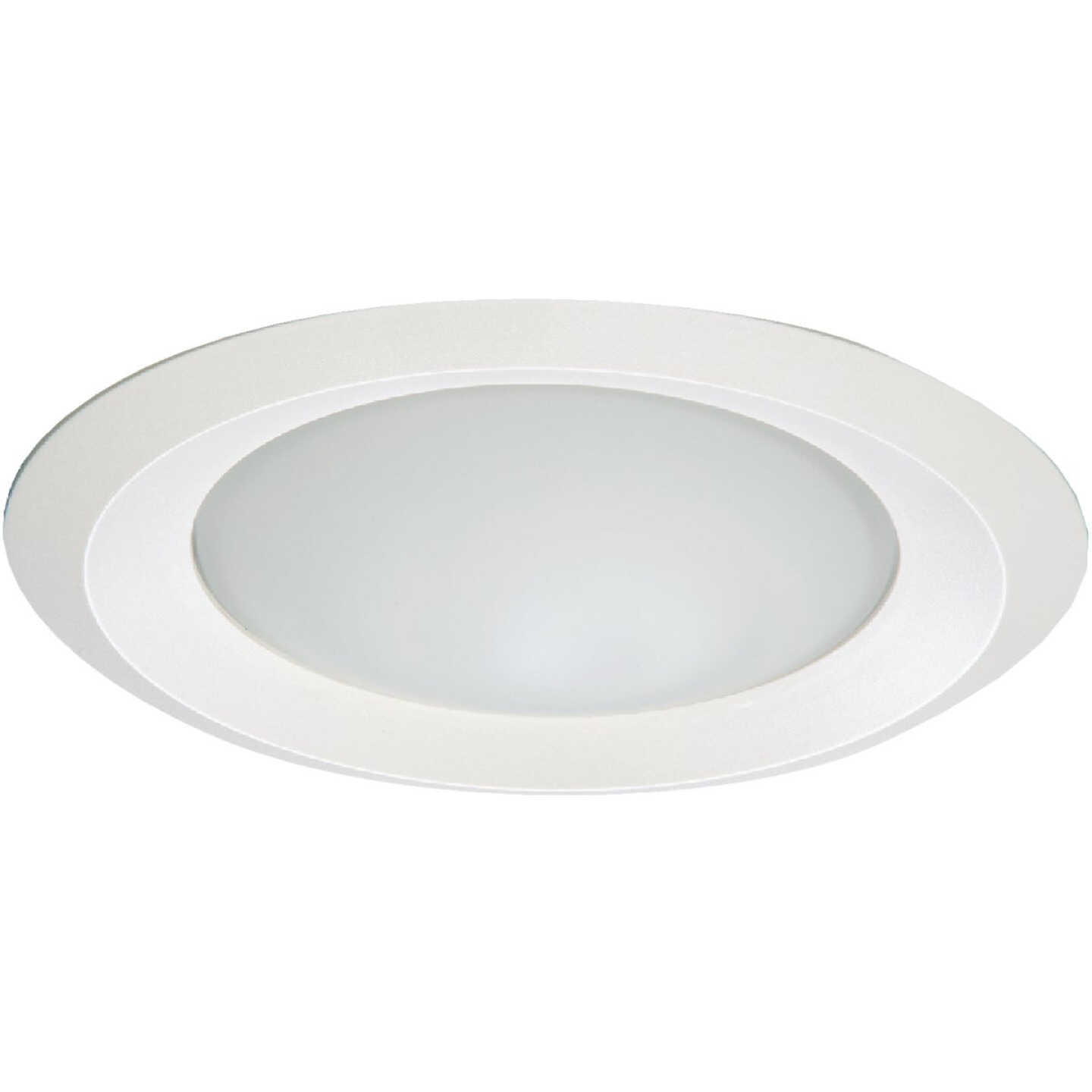 Halo 6 In. White Disc Frosted Glass Lens Recessed Light Fixture Trim Image 1
