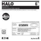 Halo 6 In. White Disc Frosted Glass Lens Recessed Light Fixture Trim Image 2