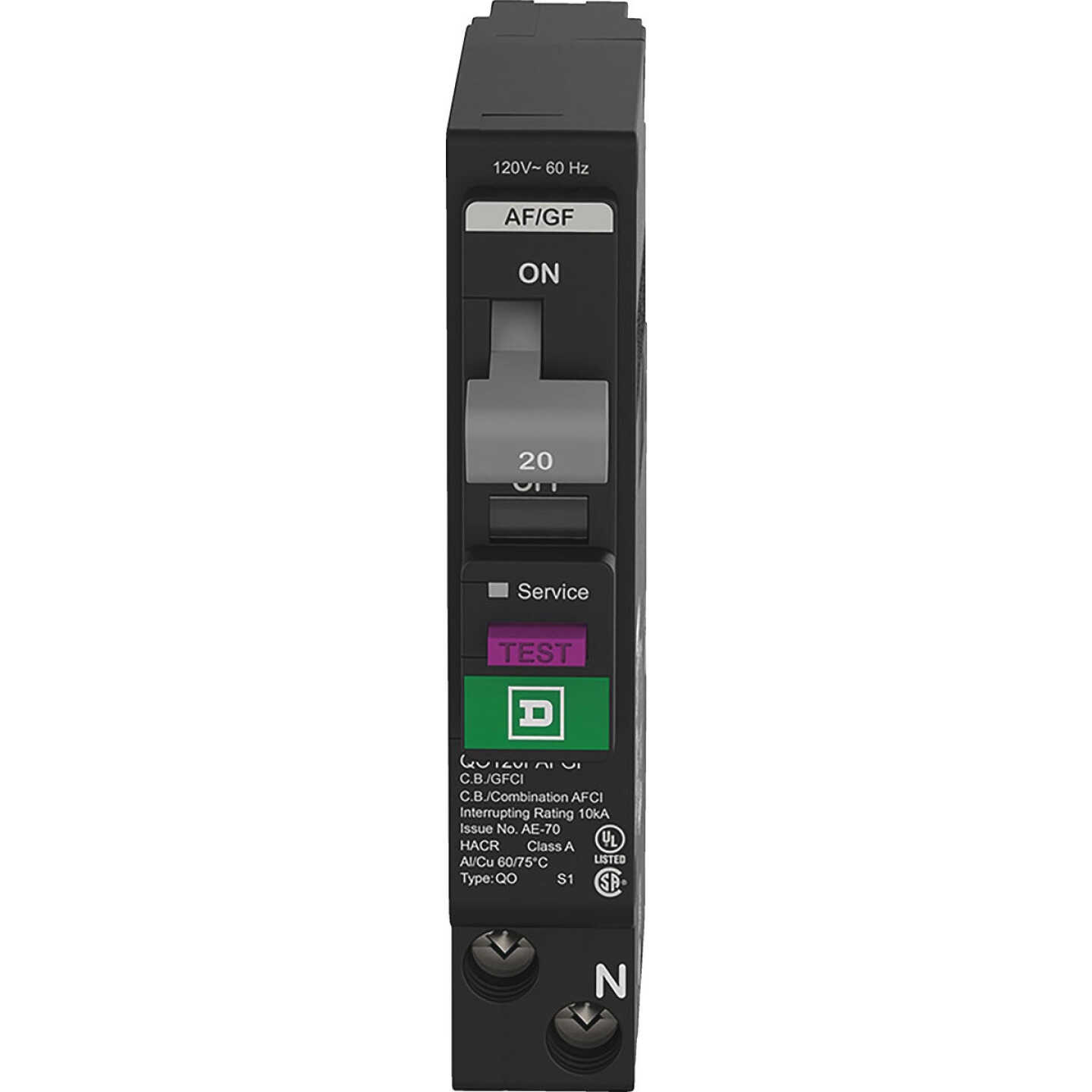 Square D QO 20A Single-Pole Dual Function Circuit Breaker Image 4