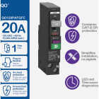 Square D QO 20A Single-Pole Dual Function Circuit Breaker Image 2