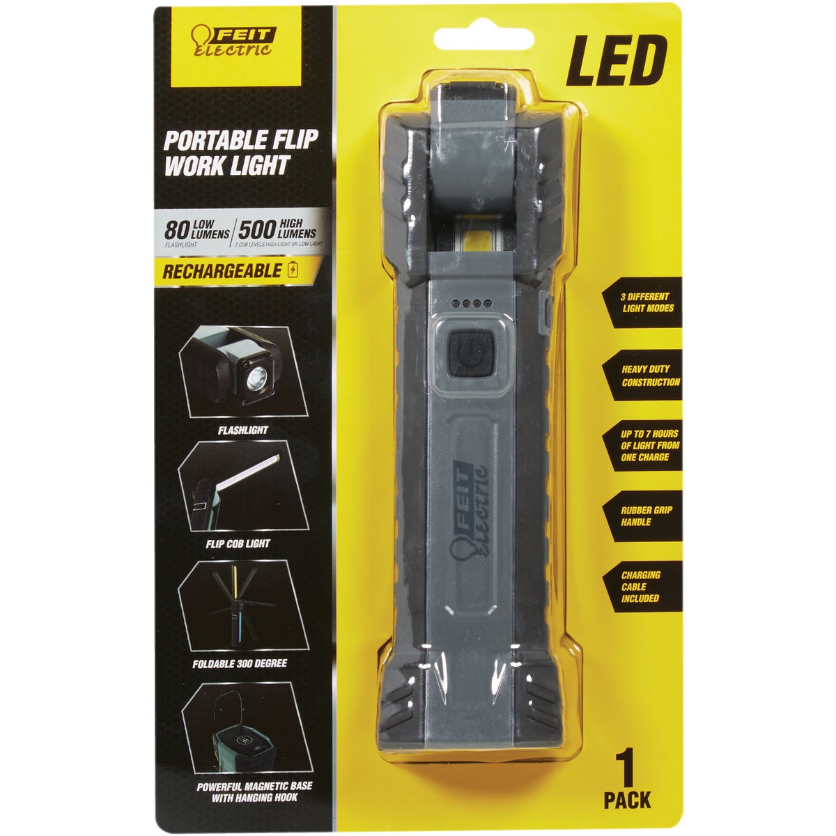 Feit Electric 500 Lm. LED Rechargeable Handheld Work Light Image 2