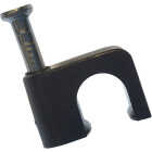 Gardner Bender 1/4 In. Black Polyethylene Clip-On Coaxial Masonry Staples (25-Pack) Image 1