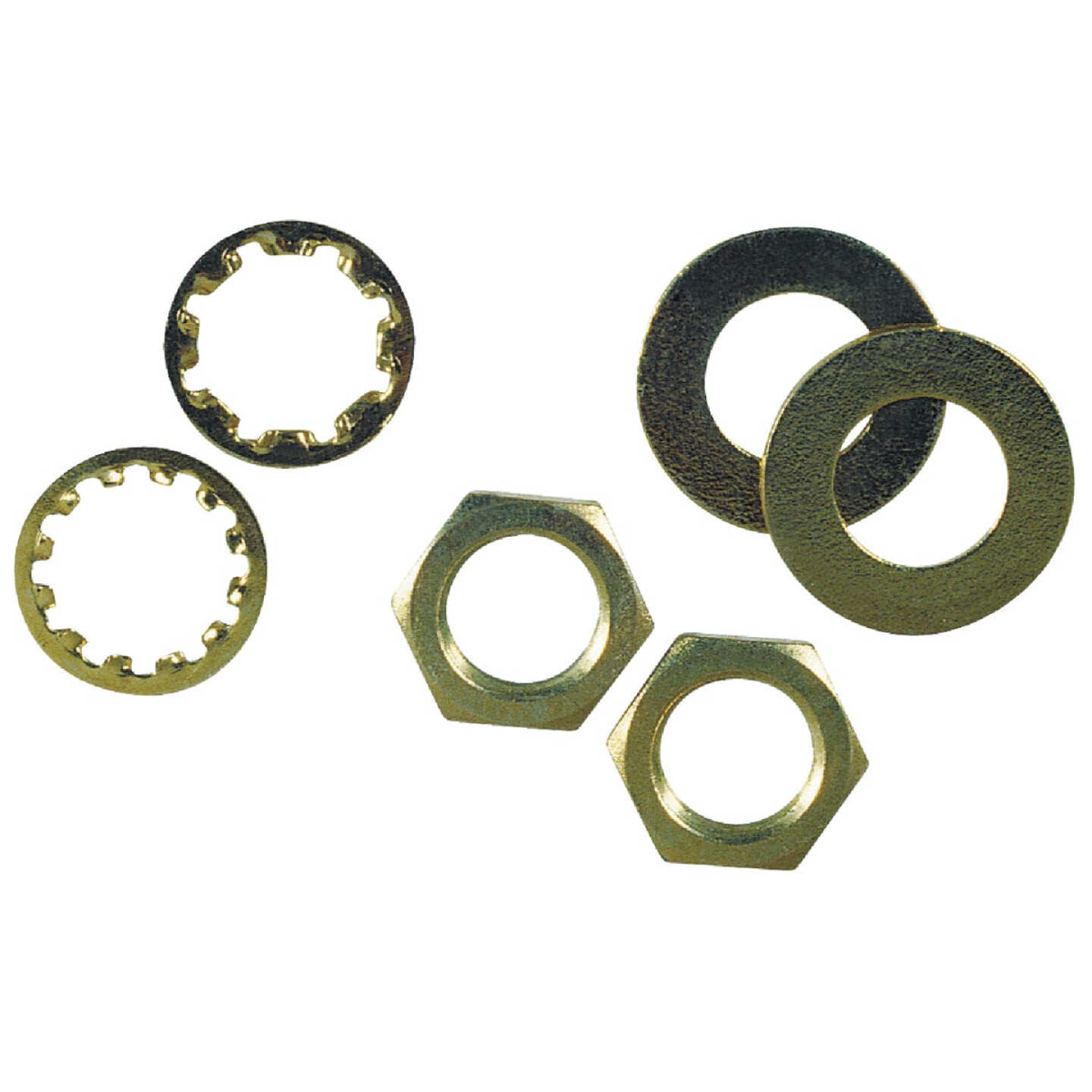 Westinghouse Brass-Plated Steel Nut & Washer Assortment (6-Piece) Image 1