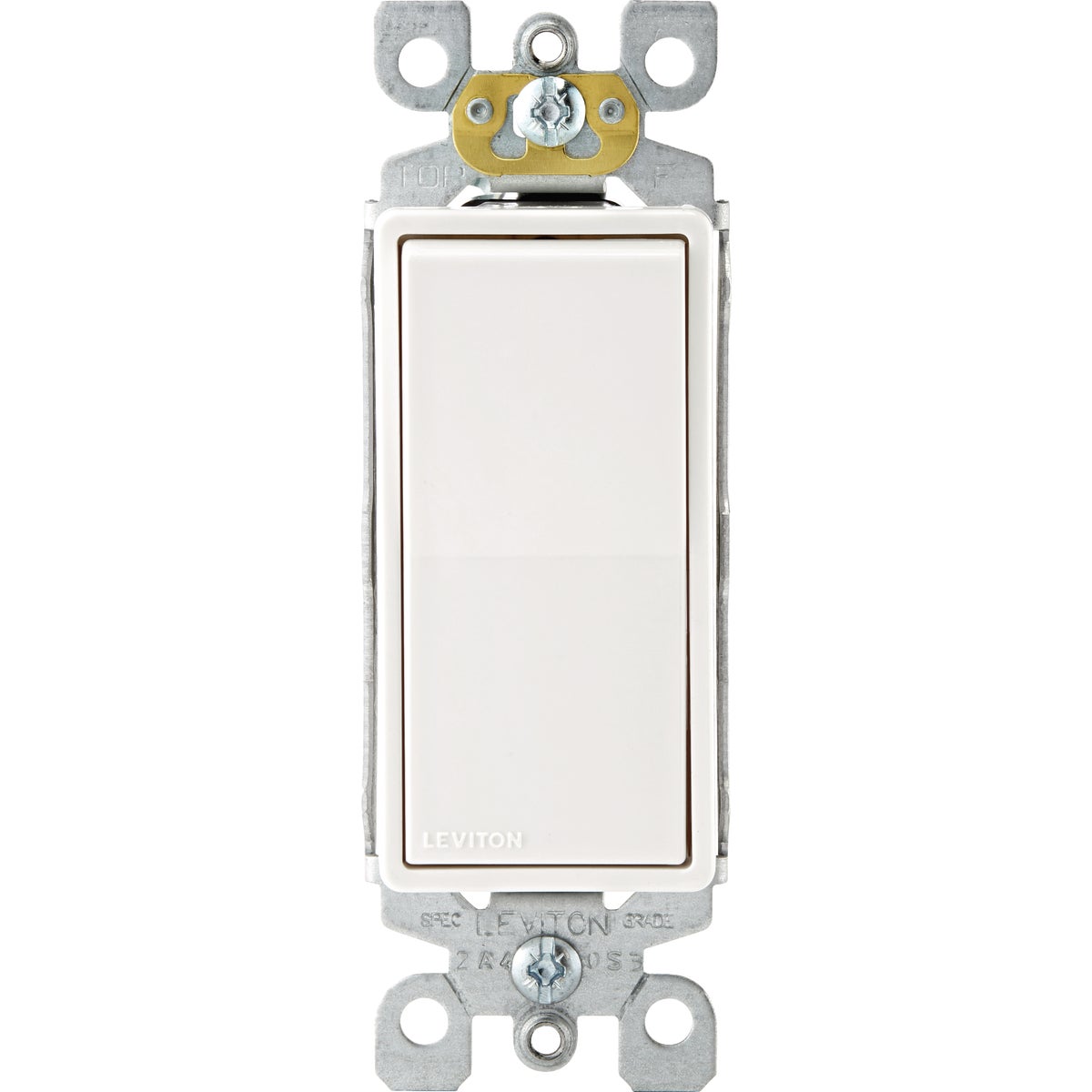 Leviton Decora Residential Grade 15A Antimicrobial Treated Rocker Switch, White