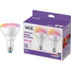 Wiz 65W Equivalent BR30 Medium Smart LED Light Bulb (2-Pack) Image 1