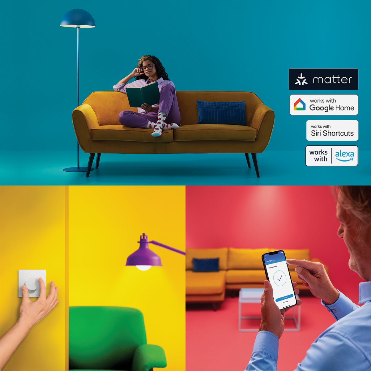 Wiz 65W Equivalent BR30 Medium Smart LED Light Bulb (2-Pack) Image 3