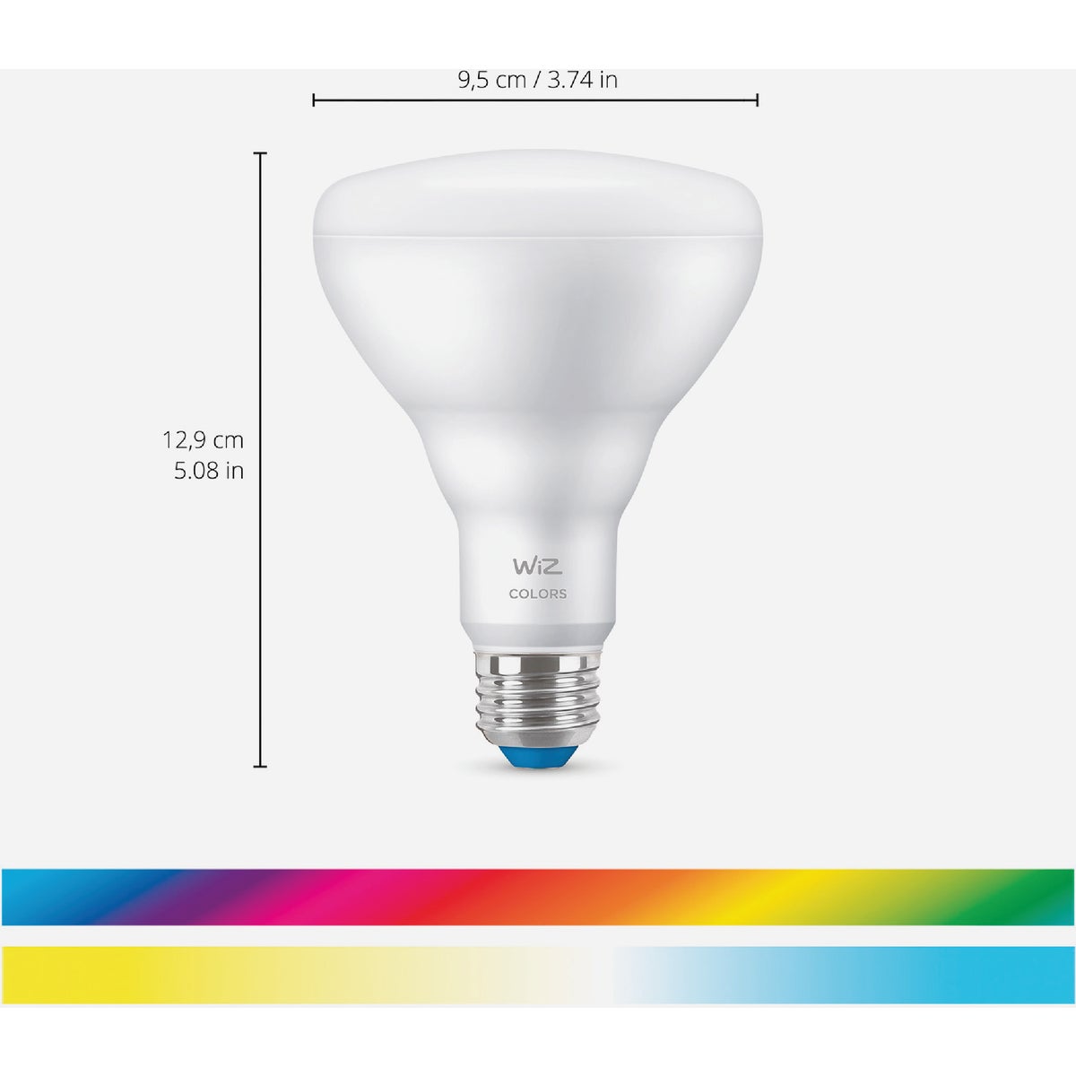 Wiz 65W Equivalent BR30 Medium Smart LED Light Bulb (2-Pack) Image 2