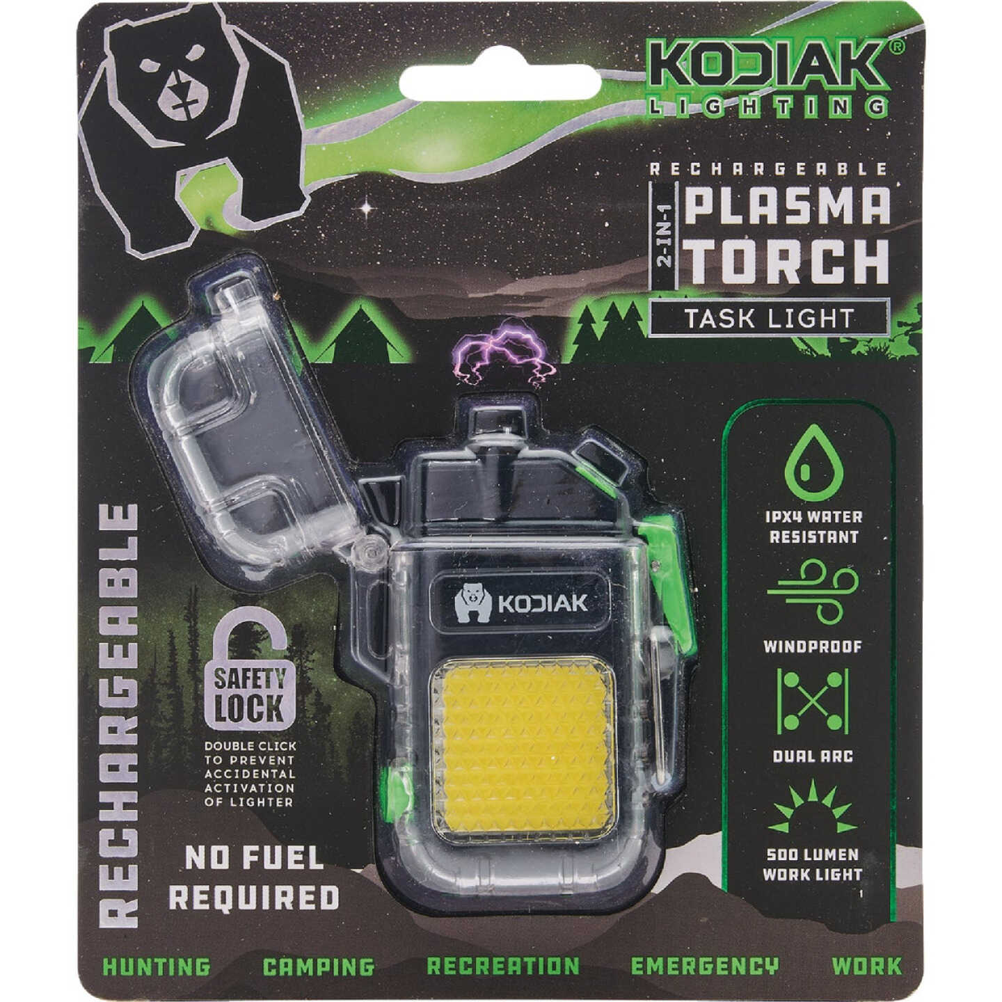 Kodiak Mini Rechargeable Plasma Lighter with COB LED Task Light Image 10