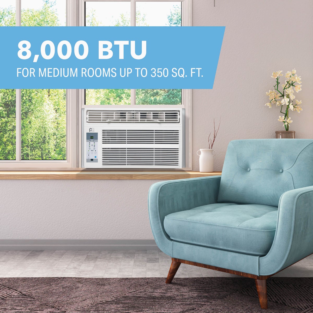 Perfect Aire 8000 BTU 350 Sq. Ft. Window Air Conditioner with Remote Control Image 3