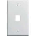 Legrand On-Q 1-Port Keystone Wall Plate, White Image 1
