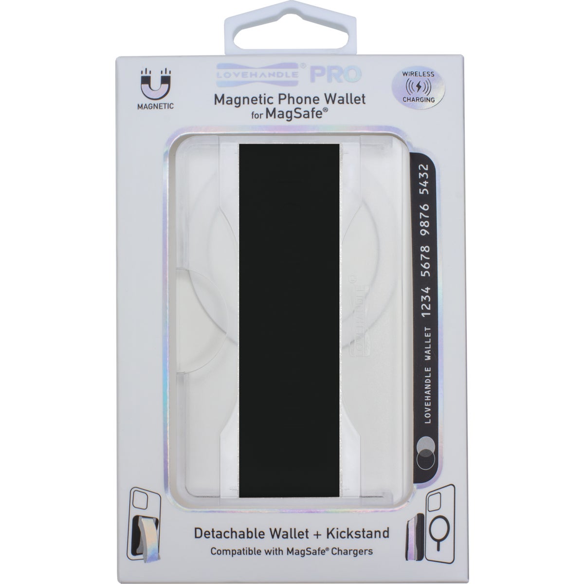 LoveHandle PRO Wallet for MagSafe Black on Clear Wallet Image 5