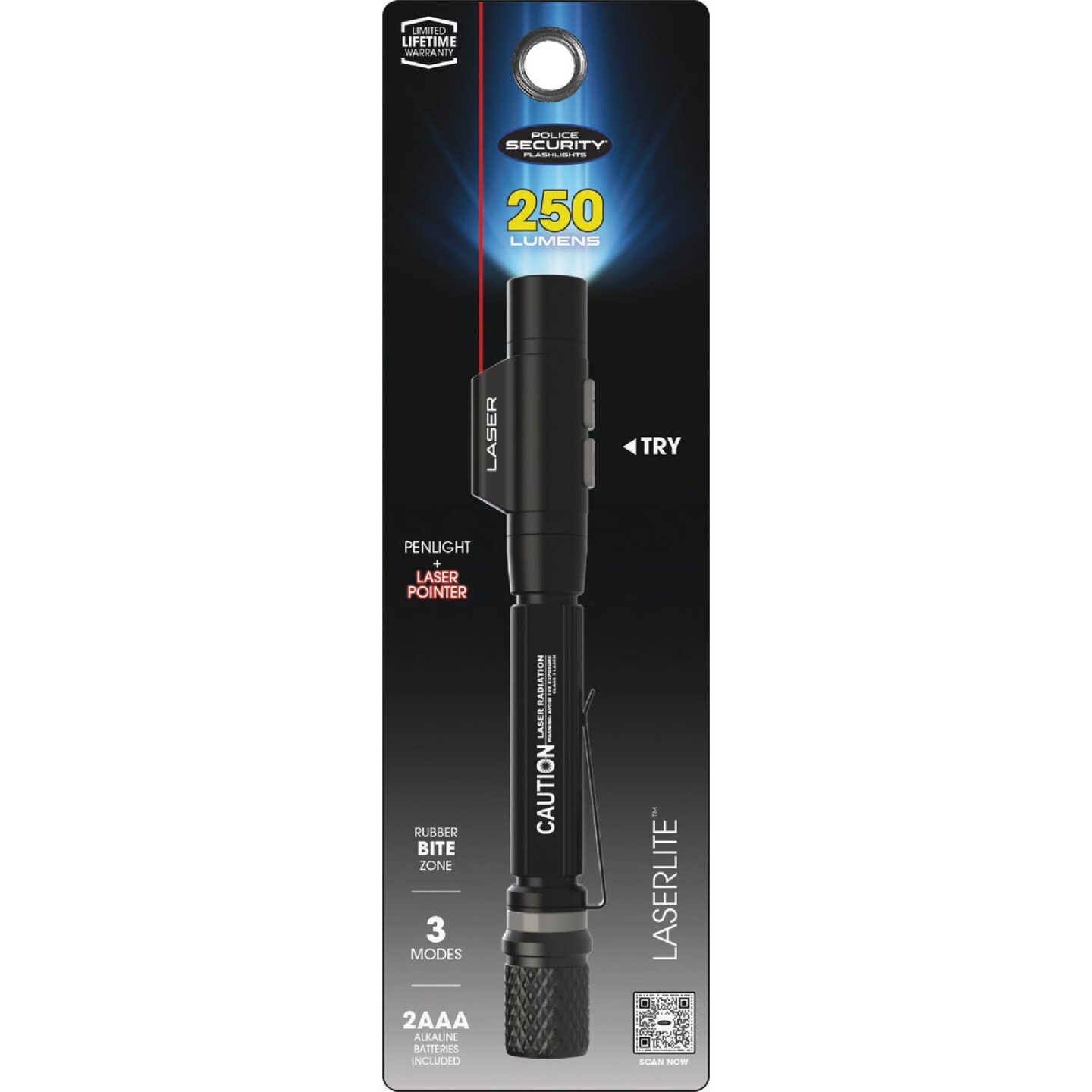 Police Security Laserlite 250 Lm. LED Flashlight Image 2