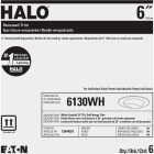 Halo 6 In. White Self-Flanged Eyeball Recessed Light Trim Image 2
