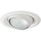 Halo 6 In. White Self-Flanged Eyeball Recessed Light Trim Image 1